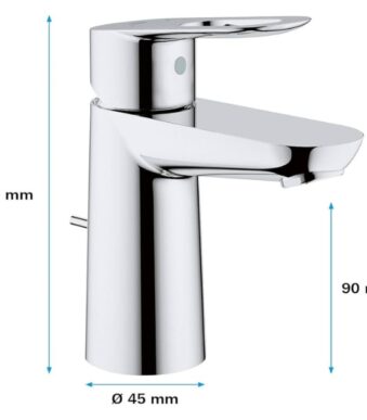 Grohe Bauloop 12 M-size Single-lever Basin Mixer 2376210F price in Dubai
