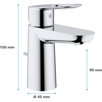Grohe Bauloop 12 M-size Single-lever Basin Mixer 2376210F price in Dubai