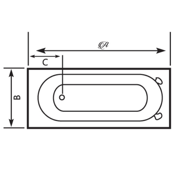 Sanitech Standard Acrylic Bathtub 160 x 70 Cm and 170 x 70 Cm