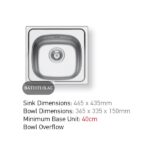 E33 – 1B Inset Stainless Steel Sink AXO